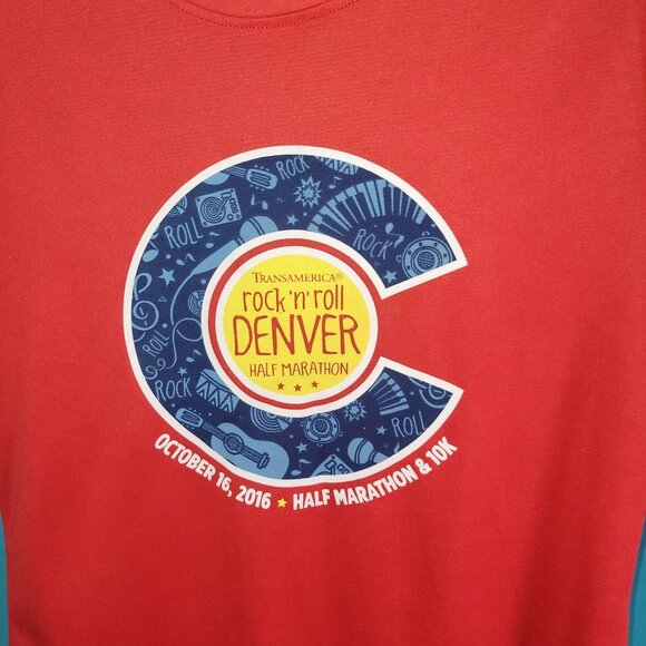 Rock n Roll Marathon Series Womens Denver Half Marathon Red T-Shirt M - Picture 3 of 8